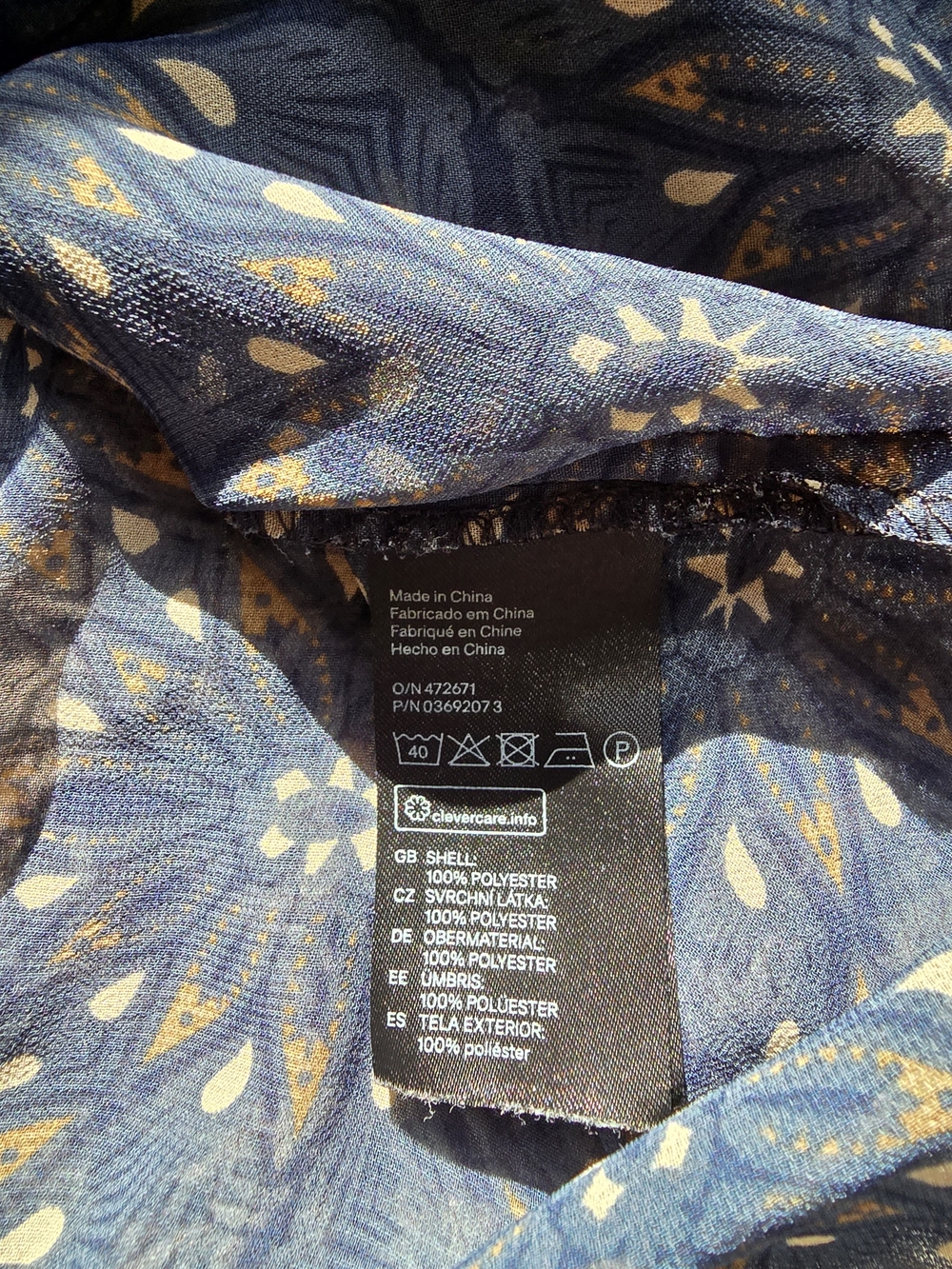 H&M Womens Semi Sheer Sunburst Printed Button-Front Cover Up Duster - Picture 9 of 11